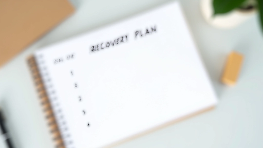 Stap-voor-stap afbeelding van herstel na terugval, genummerde stappen