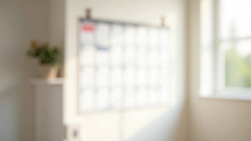 Kalender aan muur met vinkjes voor elke dag dat oefening is gedaan, motiverend visueel overzicht